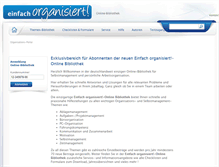 Tablet Screenshot of einfach-organisiert.de